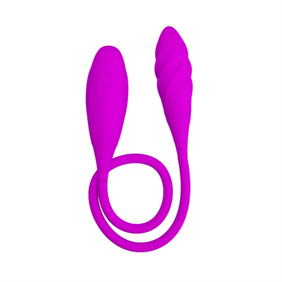 Vibradores anales dobles 6 Vibrator de puntos G de múltiples velocidades huevos Vibrator del clítoris recargable para pareja