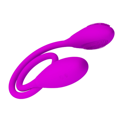 Vibradores anales dobles 6 Vibrator de puntos G de múltiples velocidades huevos Vibrator del clítoris recargable para pareja