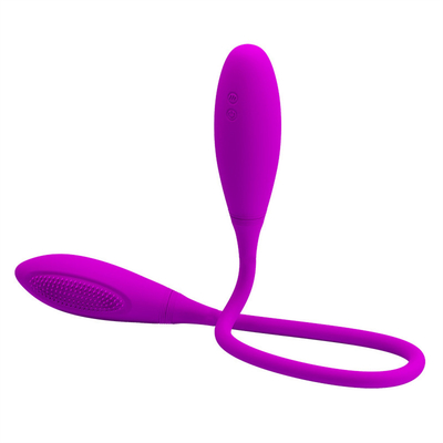Vibradores anales dobles 6 Vibrator de puntos G de múltiples velocidades huevos Vibrator del clítoris recargable para pareja