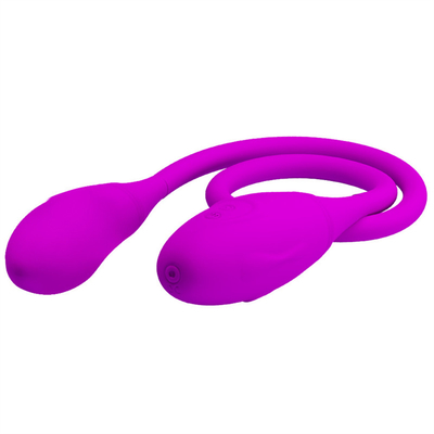 Vibradores anales dobles 6 Vibrator de puntos G de múltiples velocidades huevos Vibrator del clítoris recargable para pareja