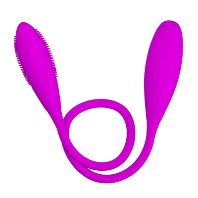 Vibradores anales dobles 6 Vibrator de puntos G de múltiples velocidades huevos Vibrator del clítoris recargable para pareja