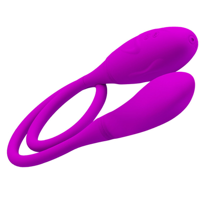 Vibradores anales dobles 6 Vibrator de puntos G de múltiples velocidades huevos Vibrator del clítoris recargable para pareja