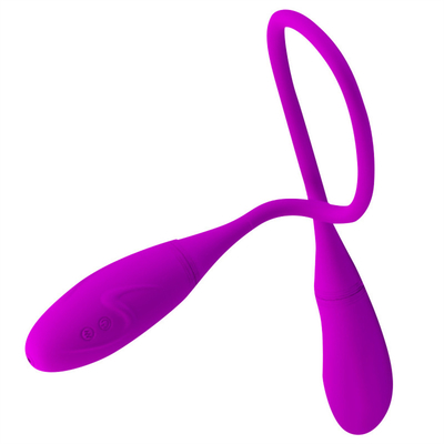 Vibradores anales dobles 6 Vibrator de puntos G de múltiples velocidades huevos Vibrator del clítoris recargable para pareja