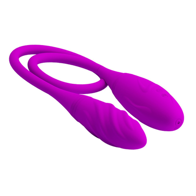 Vibradores anales dobles 6 Vibrator de puntos G de múltiples velocidades huevos Vibrator del clítoris recargable para pareja