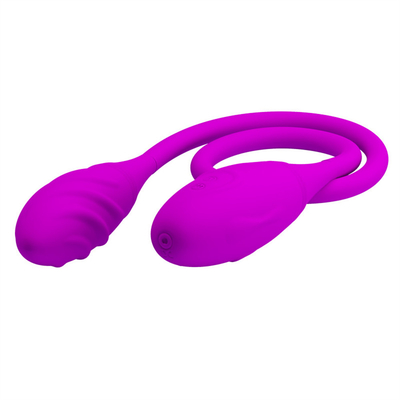 Vibradores anales dobles 6 Vibrator de puntos G de múltiples velocidades huevos Vibrator del clítoris recargable para pareja