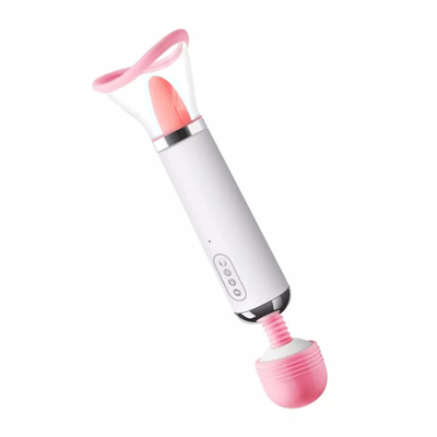 Dual Heed AV Varita Lamida de la Lengua Vibrator de Succión Vagina de Puta Masaje Vibrator de Masturbación Femenina