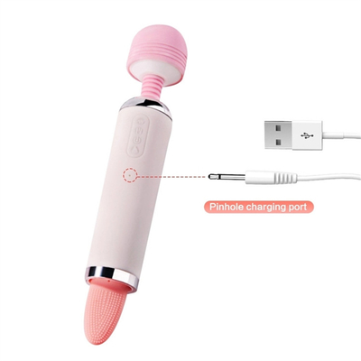 Dual Heed AV Varita Lamida de la Lengua Vibrator de Succión Vagina de Puta Masaje Vibrator de Masturbación Femenina