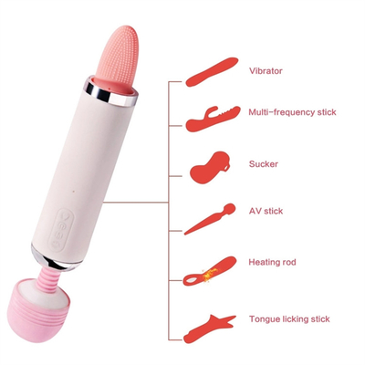 Dual Heed AV Varita Lamida de la Lengua Vibrator de Succión Vagina de Puta Masaje Vibrator de Masturbación Femenina