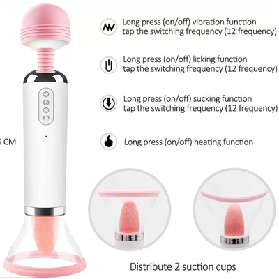 Dual Heed AV Varita Lamida de la Lengua Vibrator de Succión Vagina de Puta Masaje Vibrator de Masturbación Femenina