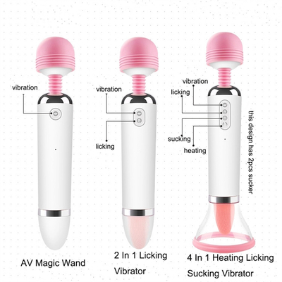 Dual Heed AV Varita Lamida de la Lengua Vibrator de Succión Vagina de Puta Masaje Vibrator de Masturbación Femenina