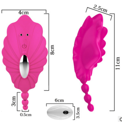 Vibrator inalámbrico de mujer control remoto huevo invisible saltando usar sombreador de mariposa tapa auto-consolación dispositivo adulto