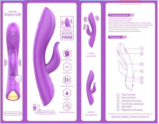 Vibradores de recarga secreta caliente con función de doble toque lateral Vegina G Spot Rabbit Vibrator Adultos juguete sexual para mujeres