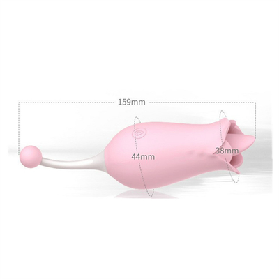 Vibrator de doble cabeza rosa, estimulación del clitóris, masaje, pezón, vibrador, lengua, lambición de vagina, vibrador, juguete sexual para mujeres.