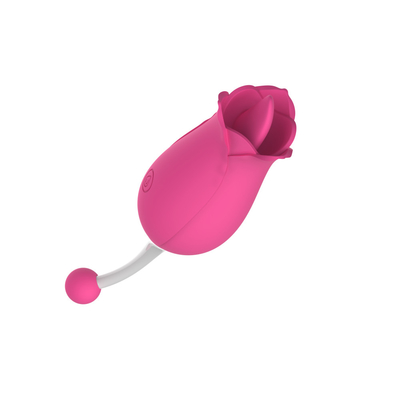 Vibrator de doble cabeza rosa, estimulación del clitóris, masaje, pezón, vibrador, lengua, lambición de vagina, vibrador, juguete sexual para mujeres.