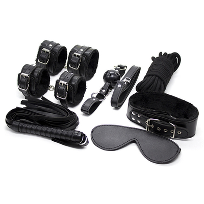 Bondage PU Kit de fetiche de cuero restricciones esclavo juguete sexual esclavitud para parejas