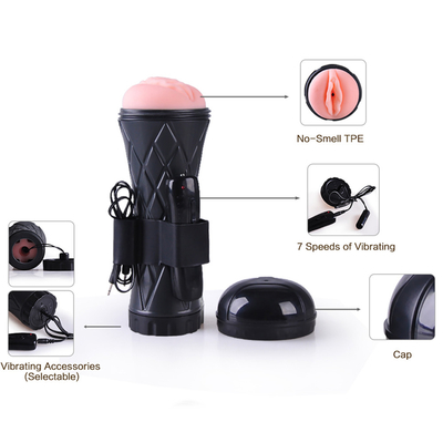 3D Vibración Masturbación Muñeca Taza de Sexo juguetes para hombre
