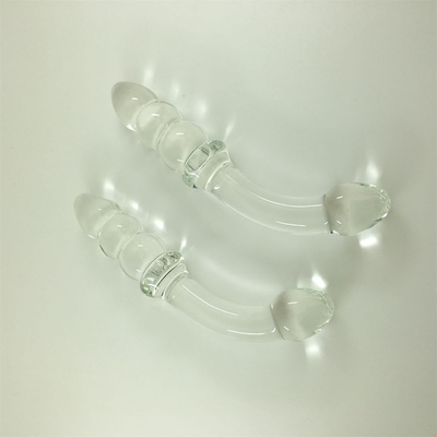Disfraz de vidrio pene cristal anal cuentas trasero conector de vidrio disfraz para mujeres