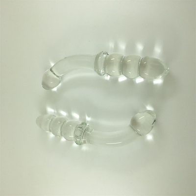 Disfraz de vidrio pene cristal anal cuentas trasero conector de vidrio disfraz para mujeres