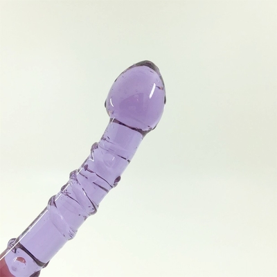 Doble cabeza trasero conector anal conector trasero de vidrio conector trasero con diseño de tornillo interno distribuido en todo el mundo Dildos de vidrio