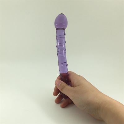 Doble cabeza trasero conector anal conector trasero de vidrio conector trasero con diseño de tornillo interno distribuido en todo el mundo Dildos de vidrio