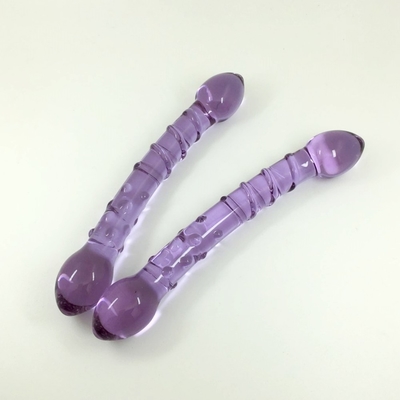 Doble cabeza trasero conector anal conector trasero de vidrio conector trasero con diseño de tornillo interno distribuido en todo el mundo Dildos de vidrio