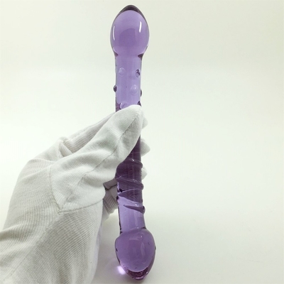 Doble cabeza trasero conector anal conector trasero de vidrio conector trasero con diseño de tornillo interno distribuido en todo el mundo Dildos de vidrio