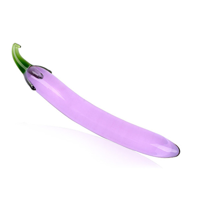 Penis de cristal trasero anal Plug G-spot Masturbación del clítoris berenjena Vidrio para mujeres