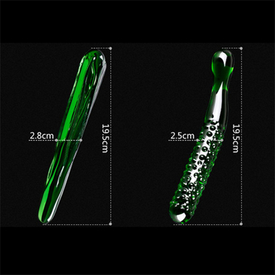 Penis de cristal trasero anal Plug G-spot Masturbación del clítoris berenjena Vidrio para mujeres