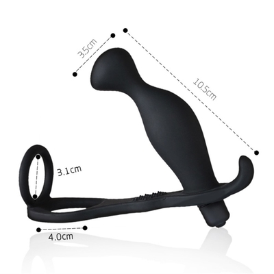10 frecuencia doble penetración Plug anal Dildo trasero Plug vibrador para hombres correa en el pene Plug vagina juguetes sexuales para adultos