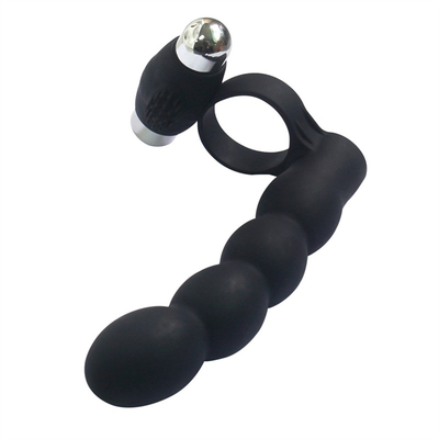 Enchufe anal Anillo de escroto Caída de juguetes sexuales Vibrante cola Anus Enchufe para mujeres Conectado con el pene Anillo anal trasero Enchufe bala