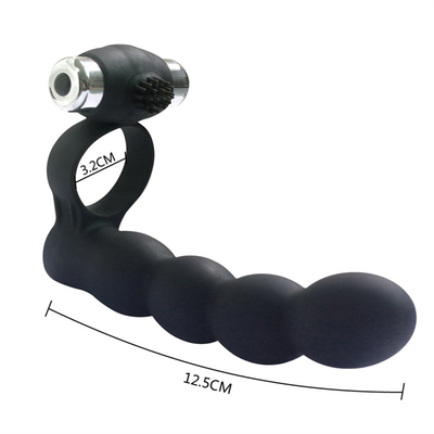 Enchufe anal Anillo de escroto Caída de juguetes sexuales Vibrante cola Anus Enchufe para mujeres Conectado con el pene Anillo anal trasero Enchufe bala