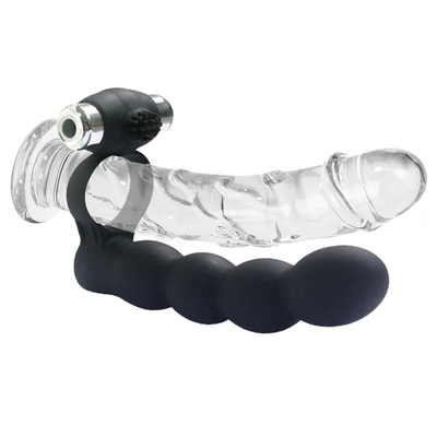 Enchufe anal Anillo de escroto Caída de juguetes sexuales Vibrante cola Anus Enchufe para mujeres Conectado con el pene Anillo anal trasero Enchufe bala