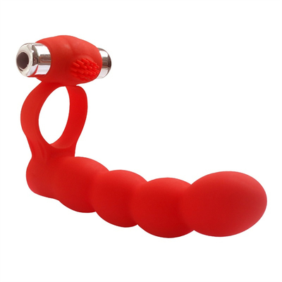 Enchufe anal Anillo de escroto Caída de juguetes sexuales Vibrante cola Anus Enchufe para mujeres Conectado con el pene Anillo anal trasero Enchufe bala