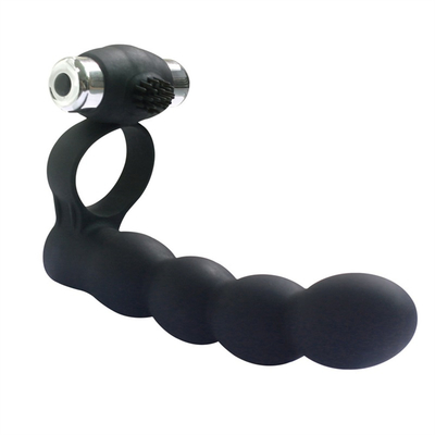 Enchufe anal Anillo de escroto Caída de juguetes sexuales Vibrante cola Anus Enchufe para mujeres Conectado con el pene Anillo anal trasero Enchufe bala