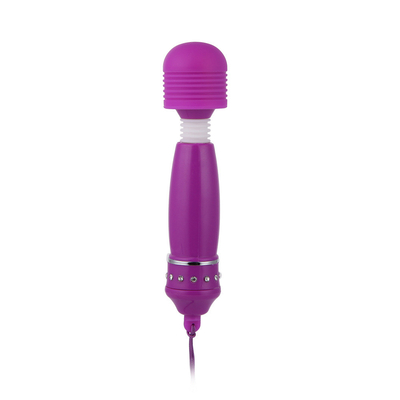 Venta caliente Vibratores de masajes sexuales Mujeres con juguetes de vagina vibrantes Av Vibrator con diamante de plástico para mujeres Amor sexual