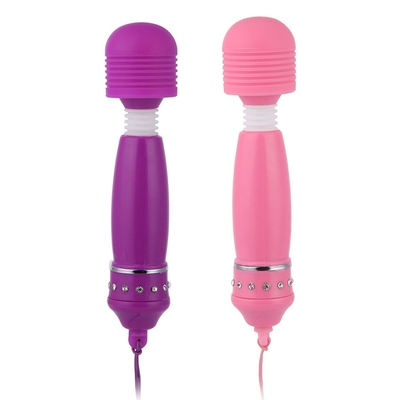 Venta caliente Vibratores de masajes sexuales Mujeres con juguetes de vagina vibrantes Av Vibrator con diamante de plástico para mujeres Amor sexual