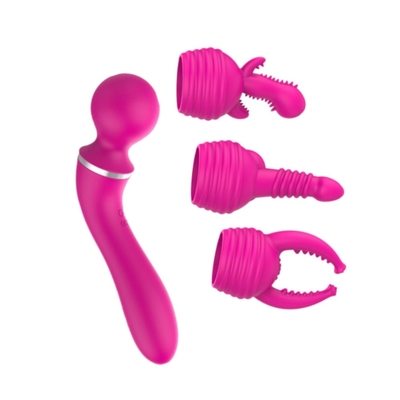 Estimulador del clítoris recargable con varias cabezas Vibratores del punto G Vibración vaginal para mujeres Amor sexual