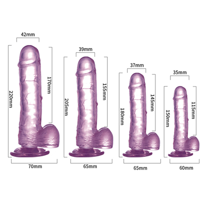Venta caliente de gran tamaño plástico barato y colorido consolador TPE realista enorme pene artificial para mujeres juguete sexual pene para mujer