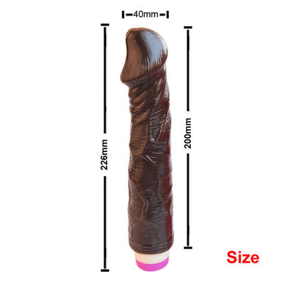 Vibrator de pene TPE sin escalones pene artificial para mujer