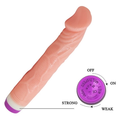 Vibrator de pene TPE sin escalones pene artificial para mujer