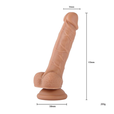 Xese colorido líquido de silicona realista Dildos Adultos juguetes sexuales para mujer