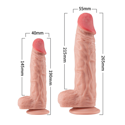 Venta caliente sexo masculino enorme consolador piel real sensación de PVC grande consolador para mujeres