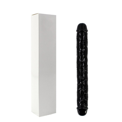 Super suave TPE de dos cabezas Dildo realista de sexo juguete pene para mujer