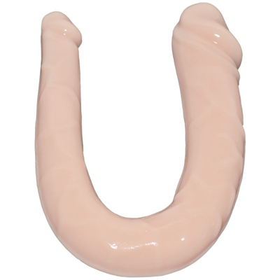Dildo médico TPE Dildo en forma de U Penis de doble cabeza para masturbación femenina