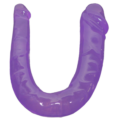 Dildo médico TPE Dildo en forma de U Penis de doble cabeza para masturbación femenina