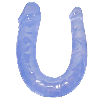 Dildo médico TPE Dildo en forma de U Penis de doble cabeza para masturbación femenina