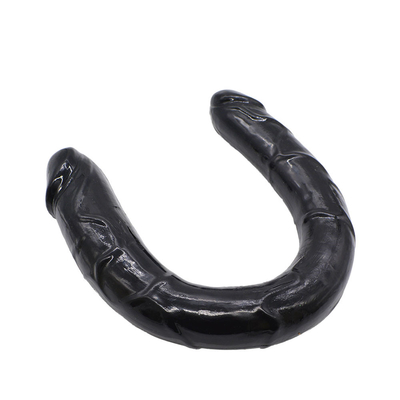 Dildo médico TPE Dildo en forma de U Penis de doble cabeza para masturbación femenina