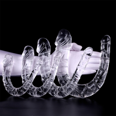 Dildo médico TPE Dildo en forma de U Penis de doble cabeza para masturbación femenina