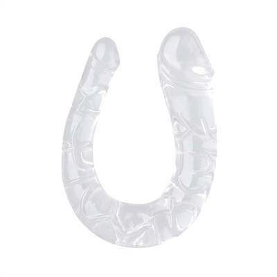 Dildo médico TPE Dildo en forma de U Penis de doble cabeza para masturbación femenina