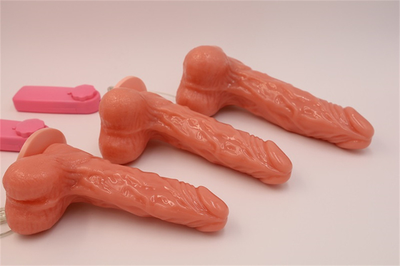Realista Dildos Material seguro para el cuerpo como la vida enorme pene con fuerte vaso de succión Dildos vibrador con calefacción
